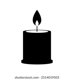 Candle icon illustrated on background