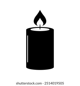 Candle icon illustrated on background