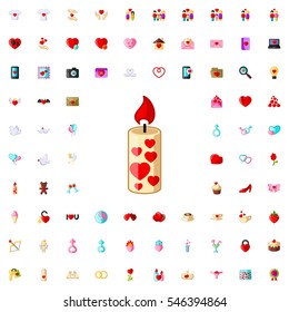 candle icon illustration isolated vector sign symbol
