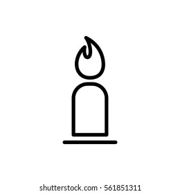 candle icon illustration isolated vector