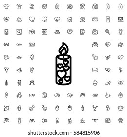 candle icon illustration isolated vector sign symbol. Love icons set.