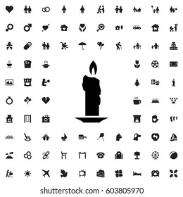 Candle icon illustration isolated vector sign symbol. family icons vector set.