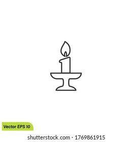 candle icon illustration vector eps 10 logo template