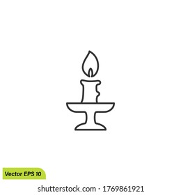 Kerzen-Symbol-Illustration, Vektoreps10-Logo-Vorlage