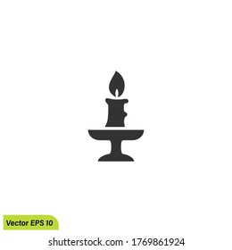 candle icon illustration vector eps 10 logo template