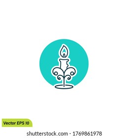 candle icon illustration vector eps 10 logo template