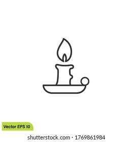candle icon illustration vector eps 10 logo template