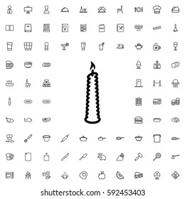 candle icon illustration icon vector sign symbol. Restaurant icons vector set.