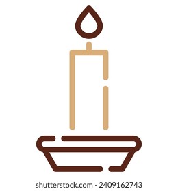 Candle icon illustration for web, app, infographic, etc