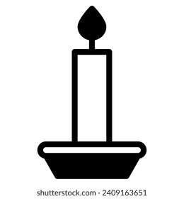 Candle icon illustration for web, app, infographic, etc