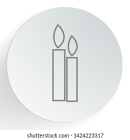 Candle icon image. Vector illustration.