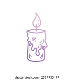Candle icon islote white background vector stock illustration
