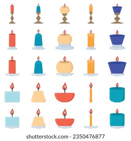 Candle icon isolated from data style. Vector illustration.