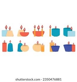 Candle icon isolated from data style. Vector illustration.