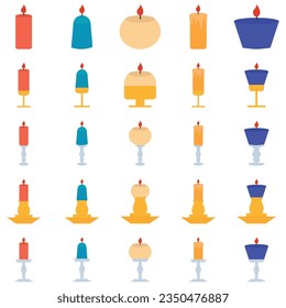 Icono de la vela aislado del estilo de datos. Ilustración vectorial.