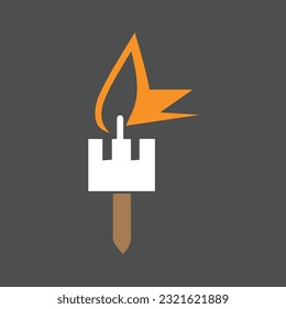 Icono de velas aislado de estilo plano. Ilustración vectorial.