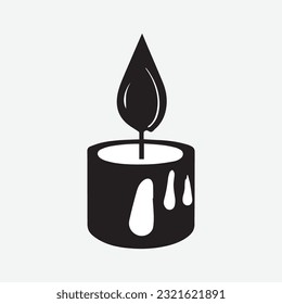 Icono de velas aislado de estilo plano. Ilustración vectorial.