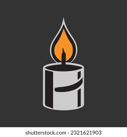 Icono de velas aislado de estilo plano. Ilustración vectorial.