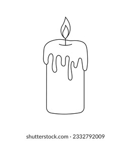 Candle icon isolated of flat style. Vector illustration.