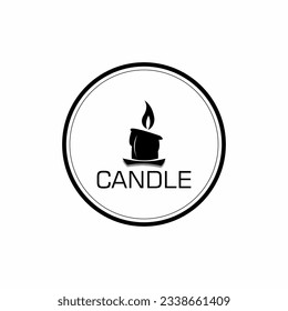 Candle icon isolated of flat style. Vector illustration