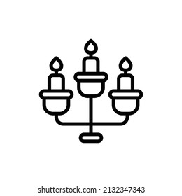  candle icon, isolated homeware outline icon with white background, perfect for website, blog, logo, graphic design, social media, UI, mobile app, EPS 10 vector illustration