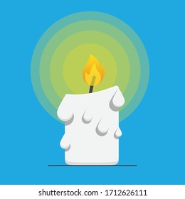 Candle icon isolated on background vector illustration.