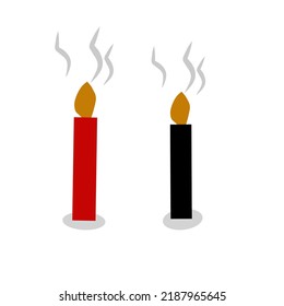 ilustración del vector de foto de dibujos animados con luz de velas