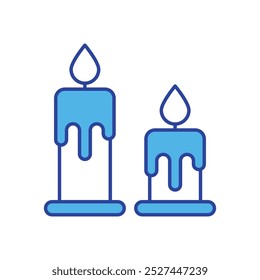 Candle icon isolated on a white background. Vector illustration.