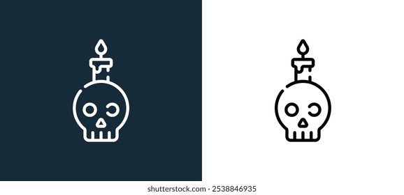 candle icon isolated on white and black colors. candle outline linear vector icon from magic collection for mobile apps, web and ui.