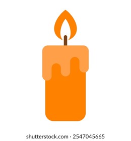 Candle icon isolated on white background