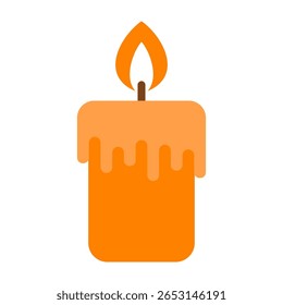 Candle icon isolated on white background
