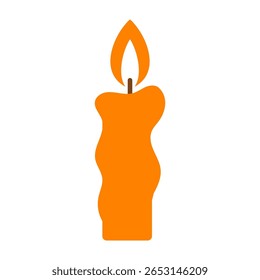 Candle icon isolated on white background