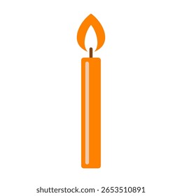 Candle icon isolated on white background