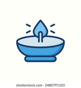 candle icon, isolated ramadan theme icon illustration