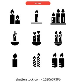candle icon isolated sign symbol vector illustration - Collection of high quality black style vector icons
