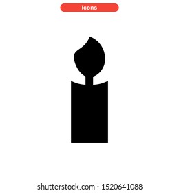 candle icon isolated sign symbol vector illustration - high quality black style vector icons
