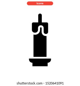 candle icon isolated sign symbol vector illustration - high quality black style vector icons
