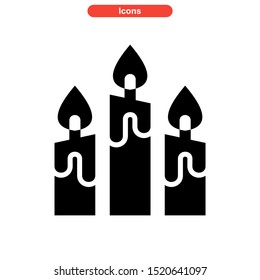 candle icon isolated sign symbol vector illustration - high quality black style vector icons
