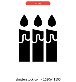 candle icon isolated sign symbol vector illustration - high quality black style vector icons
