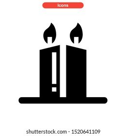 candle icon isolated sign symbol vector illustration - high quality black style vector icons
