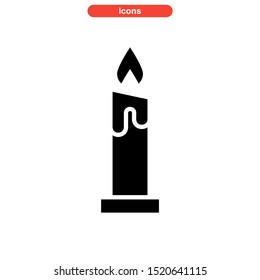 candle icon isolated sign symbol vector illustration - high quality black style vector icons

