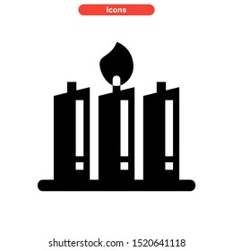 candle icon isolated sign symbol vector illustration - high quality black style vector icons
