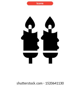candle icon isolated sign symbol vector illustration - high quality black style vector icons
