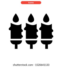 candle icon isolated sign symbol vector illustration - high quality black style vector icons
