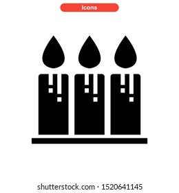 candle icon isolated sign symbol vector illustration - high quality black style vector icons
