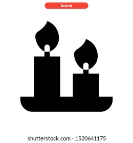 candle icon isolated sign symbol vector illustration - high quality black style vector icons
