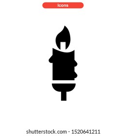 candle icon isolated sign symbol vector illustration - high quality black style vector icons
