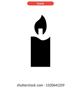 candle icon isolated sign symbol vector illustration - high quality black style vector icons
