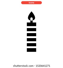 candle icon isolated sign symbol vector illustration - high quality black style vector icons
