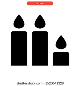 candle icon isolated sign symbol vector illustration - high quality black style vector icons
